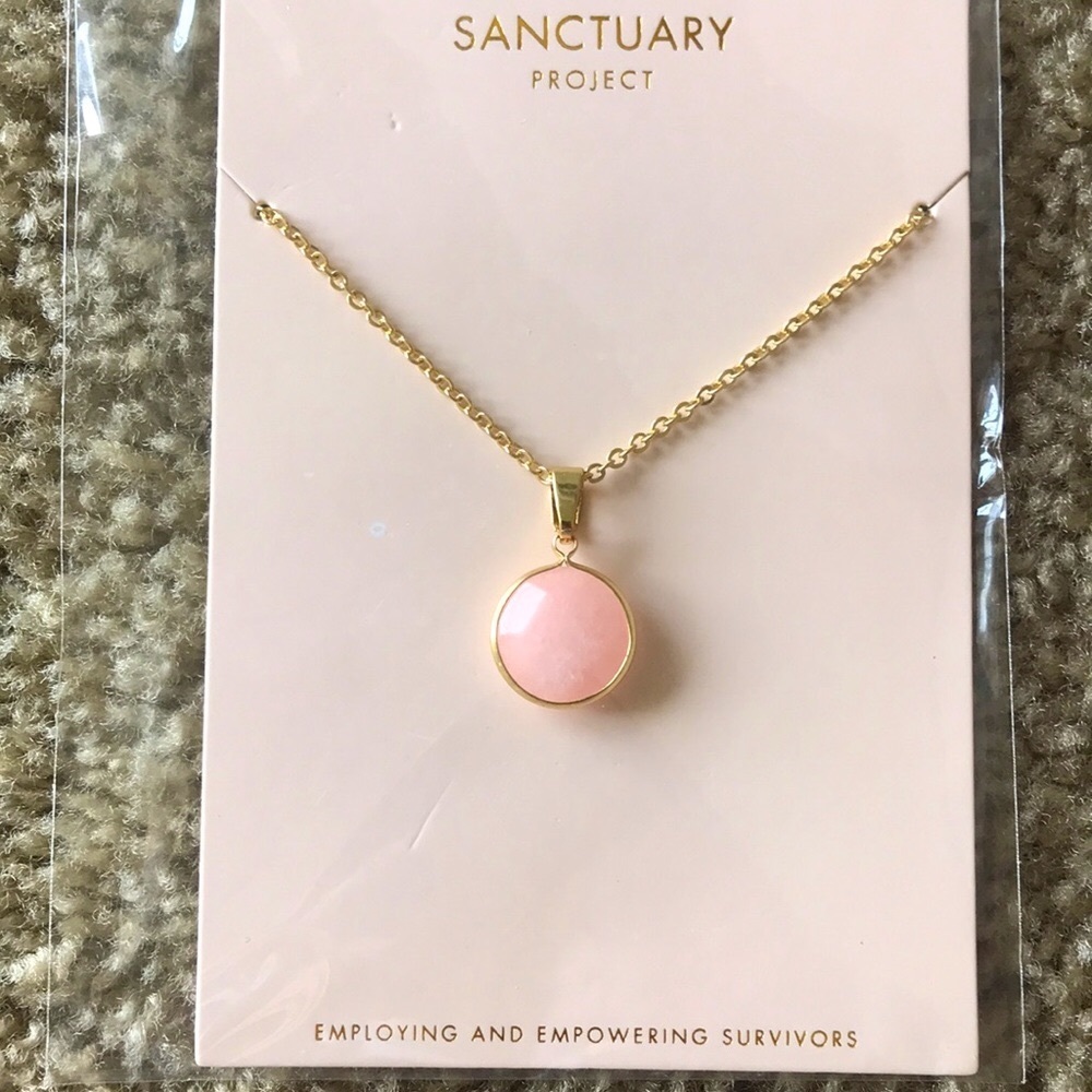 NWT Sanctuary Project Rose Quartz Serenity Necklace